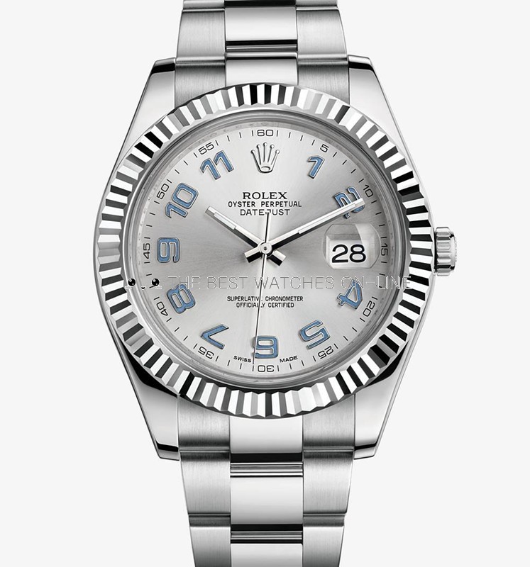 rolex datejust with arabic numbers