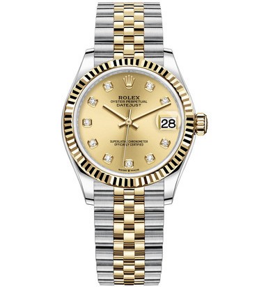 Rolex Lady-Datejust Swiss Watch 278273-0026 Gold Dial (High End)